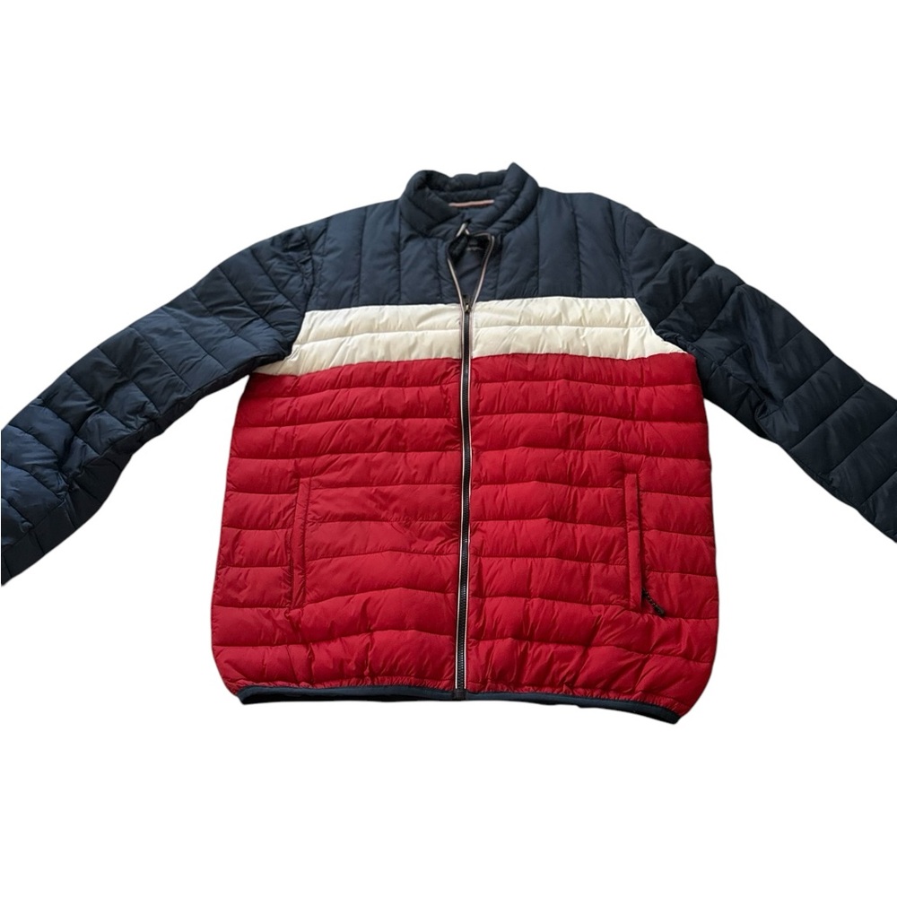 Swiss Tech Red and Black Puffer Jacket Insulated Warmth